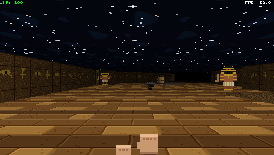 Screenshot of the YARI FPS raycaster demo